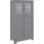 Goplus meuble de rangement 60x30x1085cmplacard buffet sur pied avec etag�re r�glableavec 4 portes et ...