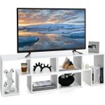 Goplus meuble tv pour t�l�viseurs jusqu� 65 - 3 pi�ces combinaison libre - style moderne - longueur 134 ...