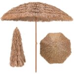 Parasol de jardin exterieur �243m - goplus - parasol exotique en paille pp - parasol plage hawa�en droit ...