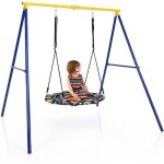 Goplus portique de balan�oire en forme acharge 150kgcadre support de balan�oire avec 3 crochetscouvercles ...