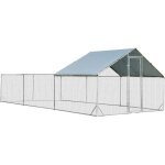 Goplus poulailler en m�tal 3 x 6 x 195 m avec toiture �tanche et r�sistant au uv enclos ext�rieure de ...