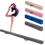 Goplus poutre d�quilibre 210 cm poutre de gymnastique pliable poutre portable avec poign�es charge 70 ...