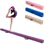 Goplus poutre d�quilibre 210 cm poutre de gymnastique pliable poutre portable avec poign�es charge 70 ...