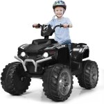 Goplus quad �lectrique pour enfant 3 - 7 ans avec 2 vitesses 28 - 5 km / h phareklaxon et mp3d�marrage ...