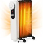 Goplus radiateur � bain d?huile 2000w avec 9 �l�ments radiateur � huile silencieux avec thermostat r�glablebla ...
