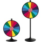 Goplus roue de fortune 60 cm roue de prix � hauteur r�glable avec base & 14 emplacements personnalisable ...