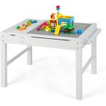 Goplus table d?activit�s pour enfant 3 ans + table de construction2 en 1 avec plateau r�versible et espace ...