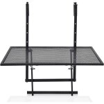 Goplus table de balcon pliante table de balcon r�glable en hauteur table suspendue en fer � accrocher ...