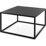 Goplus table basse � caf� table carr�e salon cadre en acier pulv�ris� panneau de particules mosa�que ...