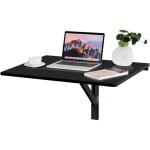 Goplus table murale rabattable pliable 80x60x45cm en boischarge 20kgdouble pliage et gain de placepour ...