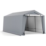 Goplus tente abri garage imperm�able 490x290x245cmtente de voiture cadre en acierportes d�tachablespour ...