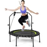 Goplus trampoline de fitness pliable � 102cm avec poign�e r�glable � 3 niveaux charge 120kgid�al pour ...