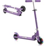 Goplus trottinette pour enfants pliable avec 2 roues lumineuses guidon r�glable syst�me de freinage arri�re ...