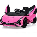 Goplus voiture �lectrique 12v pour enfant 37 - 95mois avec 2 vitessest�l�commande 24 g klaxon et musique ...