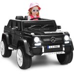 Goplus voiture electrique 12v pour enfants benz g650 - s avec t�l�commande 24glumi�res ledphared�marrage ...