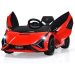 Goplus voiture �lectrique enfant 12v cabriolet lamborghini de portes ciseaux avec t�l�commande 24gavec ...