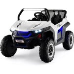 Goplus voiture �lectrique enfants 2 si�ges 3 - 8 ans 12v charge 60kg2 portes avec t�l�commande 24g lumi�res ...