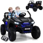 Goplus voiture �lectrique enfants 3 - 8 ans 2 portes avec t�l�commande 24g lumi�res et musique 12v quad ...