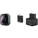 Gopro max lens mod 2. 0 (hero12 black) - accessoire officiel dual battery charger + 2 enduro batteries ...