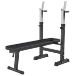 Gorilla sports� banc de musculation - avec support de barres - r�glable inclinable noir - banc dhalt�rophilie ...