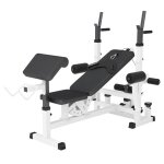 Gorilla sports� multifonction banc de musculation - r�glable max. 280kg noir / blanc - banc dhalt�rophilie ...