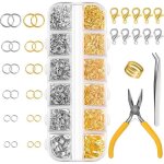 Gotoseeu ensemble combin� daccessoires de bijoux diy fermoir mousqueton pince � bijoux 1540 pi�ces