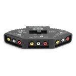 Commutateur av rca - gototop - 3 en 1 - commutation manuelle - compact - portable