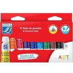 Gouache en tube - etui de 10 tubes