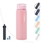 Gourde filtrante wessper activemax clarti glass sans bpa borosilicate avec filtre 680 ml - rose + 1x ...