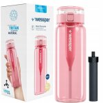Bouteille filtrante wessper activemax clarti en tritan sans bpa 680ml avec filtre � charbon - rose