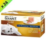 Gourmet gold les mousselines multivarits - 4 x 85 g (x24) - pour chat adulte