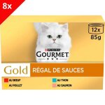 Gourmet gold - r�gal de sauces - 12x85g - bo�tes pour chat adulte (lot de 8)