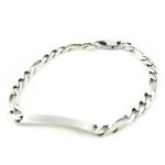 Gourmette argent les tresors de lily - eve - maille figaro 4mm - femme