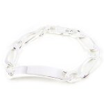 Gourmette homme argent - les tresors de lily - adam - longueur 22 cm - largeur 10 mm Gourmette homme argent - les tresors de lily - adam - longueur 22 cm - largeur 10 mm