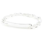 Gourmette homme argent - les tresors de lily - adam - longueur 21 cm - largeur 8 mm - argent 925 / 1000 ...