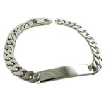 Gourmette homme argent adam argent (rhodi) - 21 cm 7 mm [p9946]