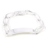 Gourmette homme argent adam cheval diamantée Gourmette homme argent adam cheval diamantée
