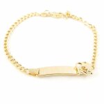 Gourmette plaqu or bambino dauphin dor