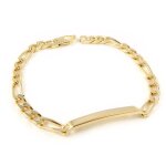 Gourmette plaqu or eve figaro