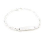 Gourmette - les tresors de lily - bambino - enfant - argent - longueur 16 cm - largeur 6 mm