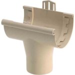 Goutti�re pvc - girpi - naissance � coller - � 25 - couleur sable - norme nf - en 607