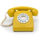T�l�phone fixe - gpo - 746 - jaune - filaire - sonnerie cloche traditionnelle