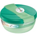 Grand bol djeuner - bote  djeuner - lunch box - bento - 3 compartiments - vert