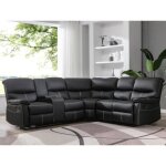 Canap� dangle relax en simili noir canby