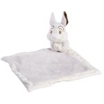 Grand doudou plat lapin panpan lange gris et blanc 27 x 27 cm - peluche enfant et bebe et 1 carte tigre ...