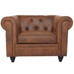 Grand fauteuil chesterfield vintage