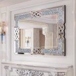 Grand miroir d�coration murale salon miroir mural d�coratif rectangulaire design pour maison chambre ...