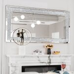Grand miroir mural d�coratif rectangulaire 120x60cm miroir art d�cor pour salon salle de bain