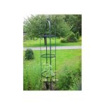 Grand ob�lisque r�ves de jardins jardini�re porte rosier buis topiaire en fer forg� 40x40x220cm