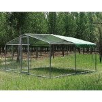 Voli�re poule - enclos lapin et chat - 12m� 4x3x225m - �38mm acier galvanis� gris